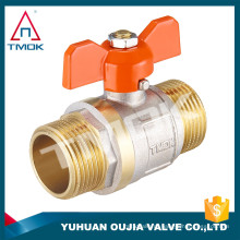 Válvula multifuncional para controle de fluxo de aquecedor de água Válvula de esfera de bronze 2 pcs borboleta em Oujia companhia